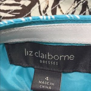 Blue Liz Claiborne Halter Dress